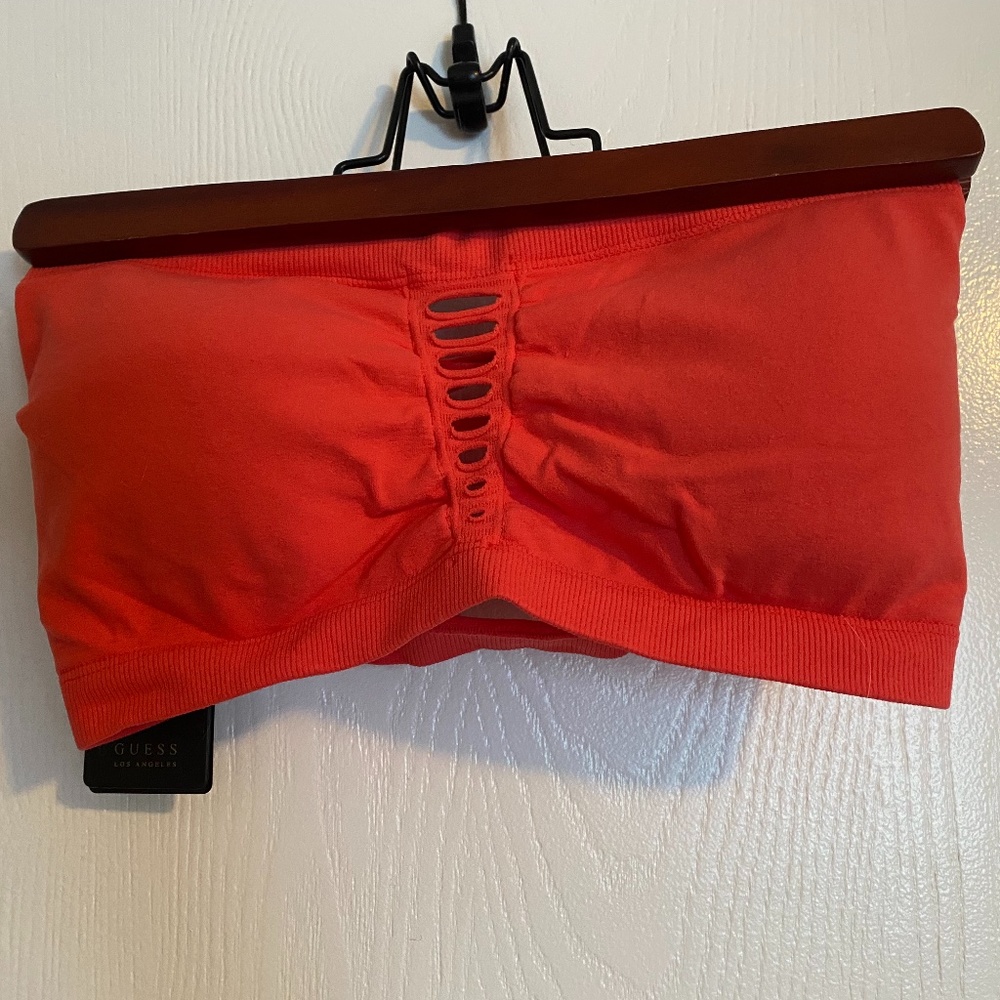 Coral Guess Ladder Back Bandeau top.
